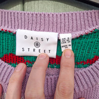 BNWOT Daisy Street Ying and Yang Cherry Blossom Flower Mushroom Jumper. Size UK 6. - Festigal