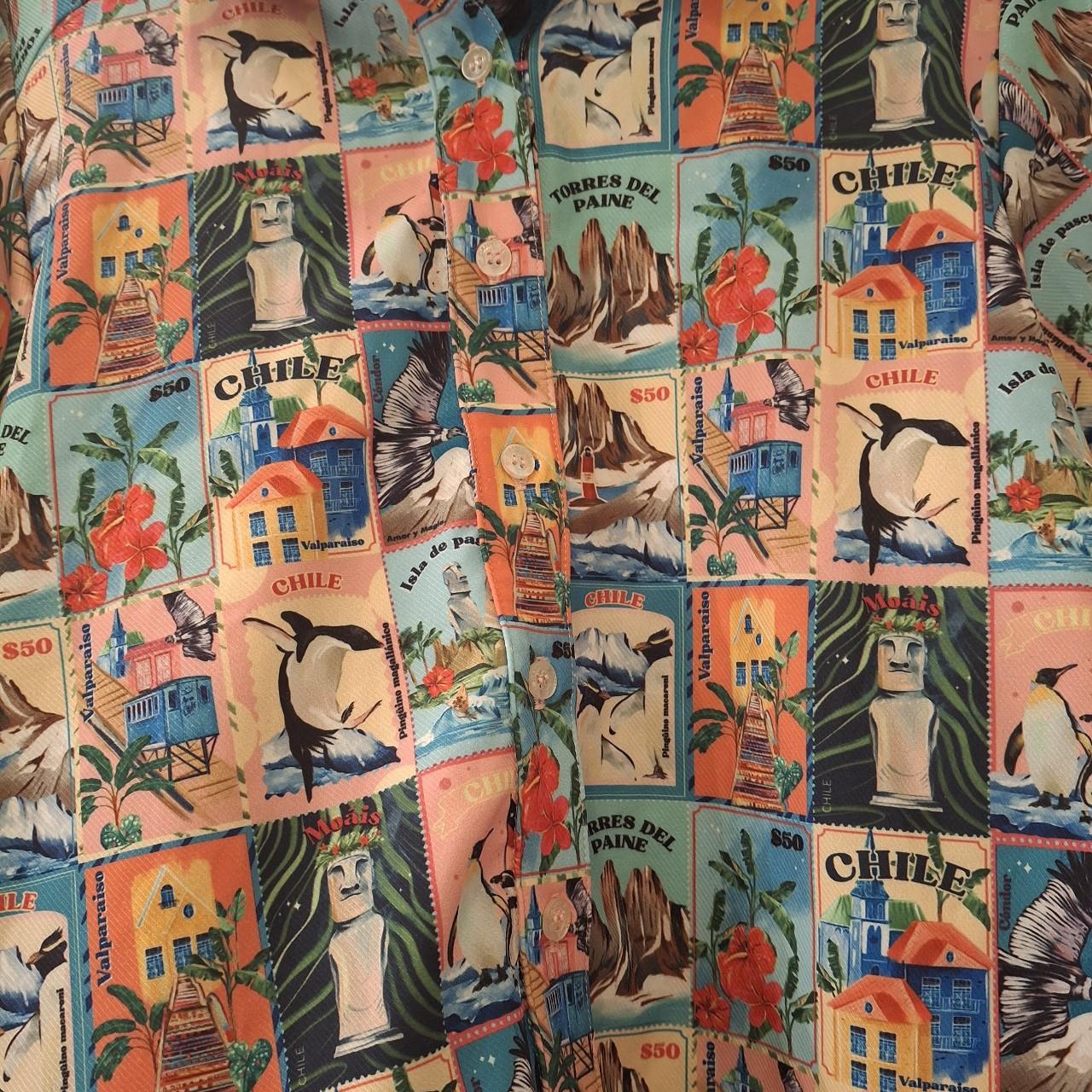 Danny Tedaja Size L Chile Patchwork Colourful Shirt - Festigal