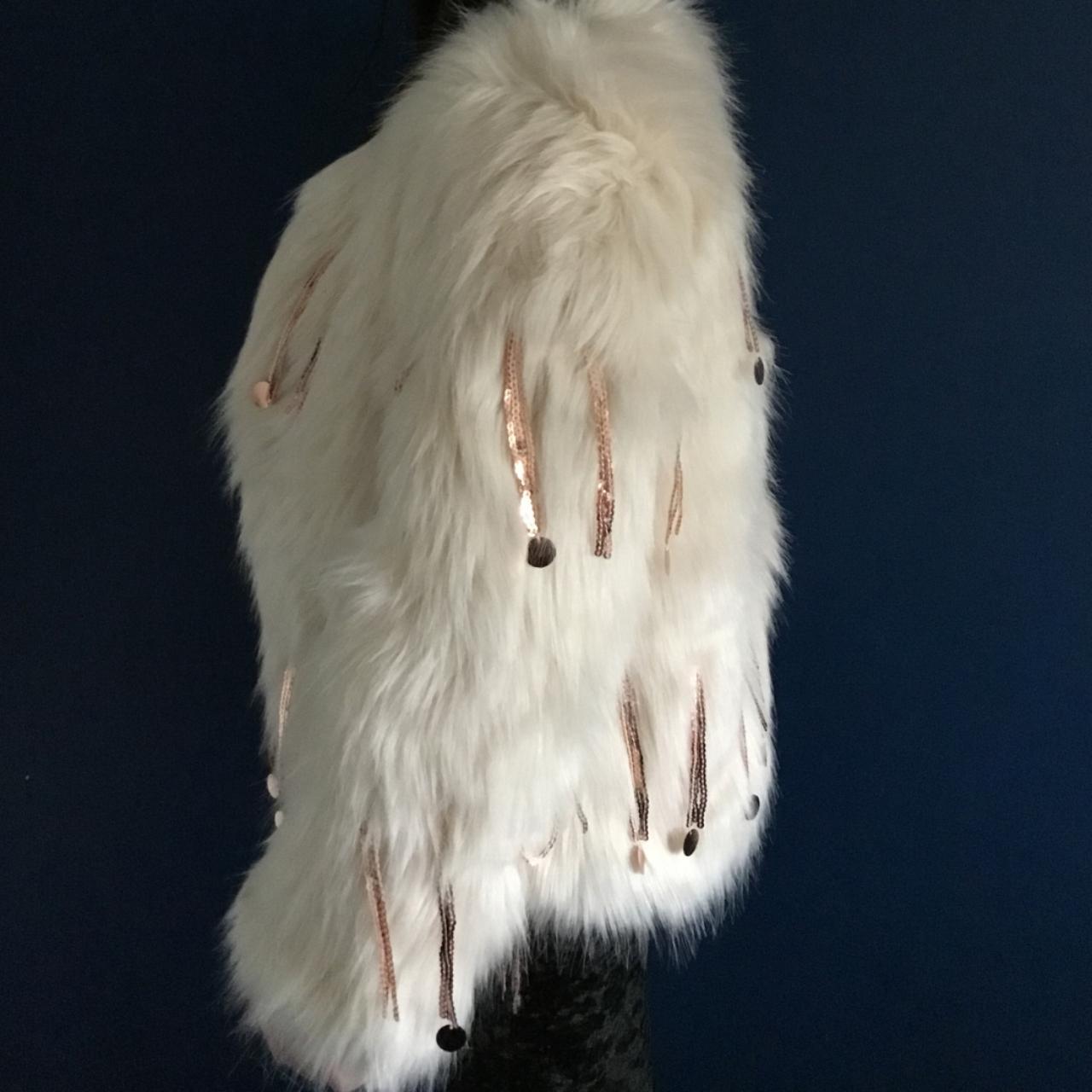 Women's Faux Fur Sequin Tassel Jacket - Festigal