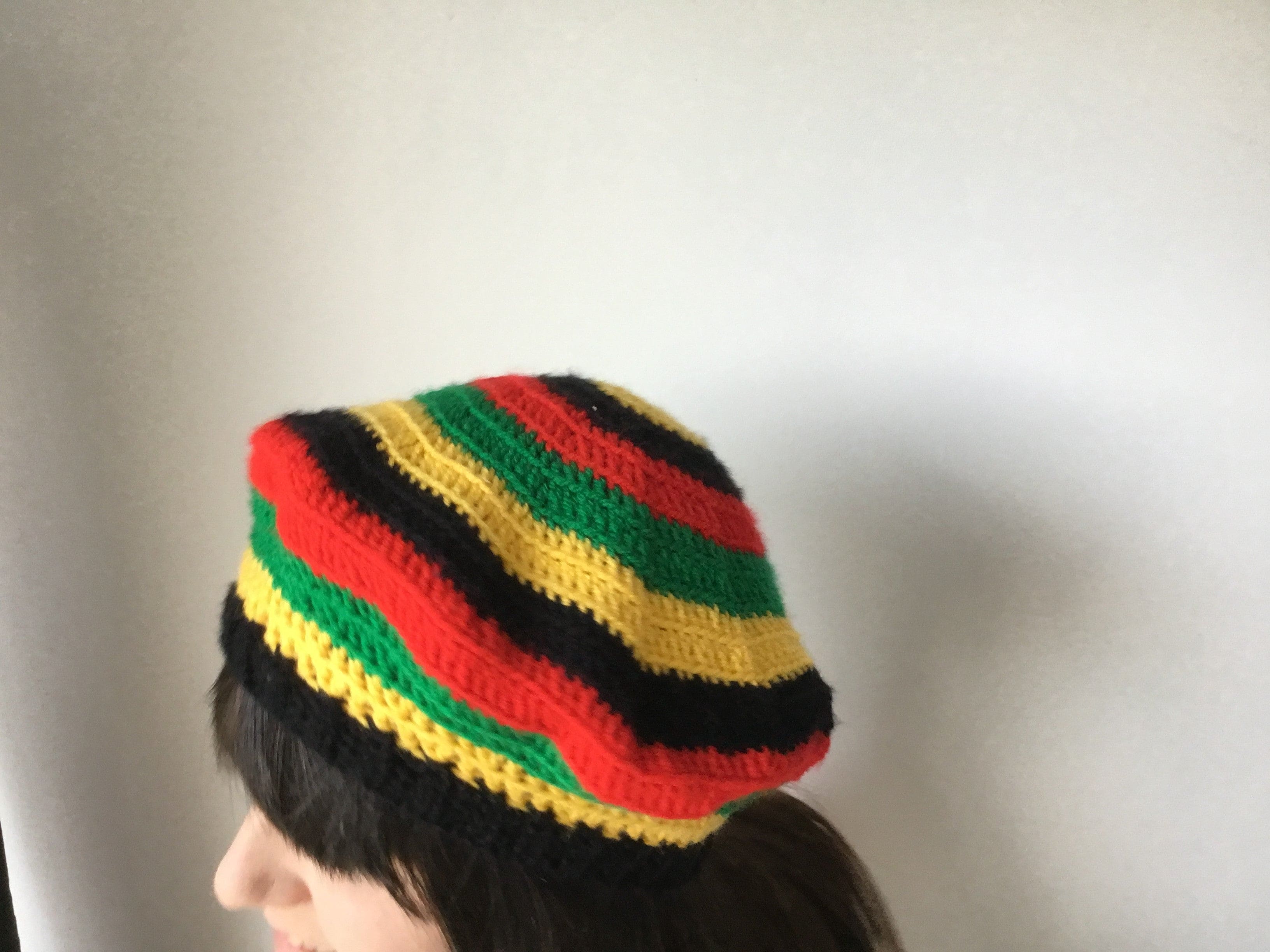 Unique Handmade Crochet Rasta Beret - Festigal