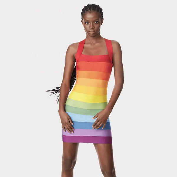 Rainbow Bandage Dress - Festigal
