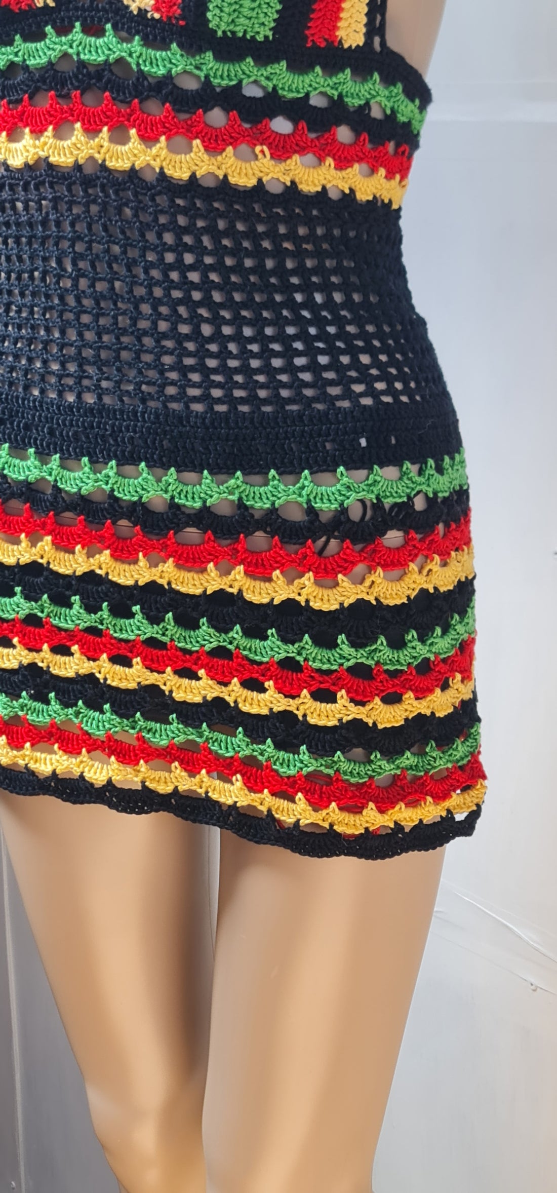 Handmade Crochet Unique Festival Halter Top Bralette and Dress - Festigal