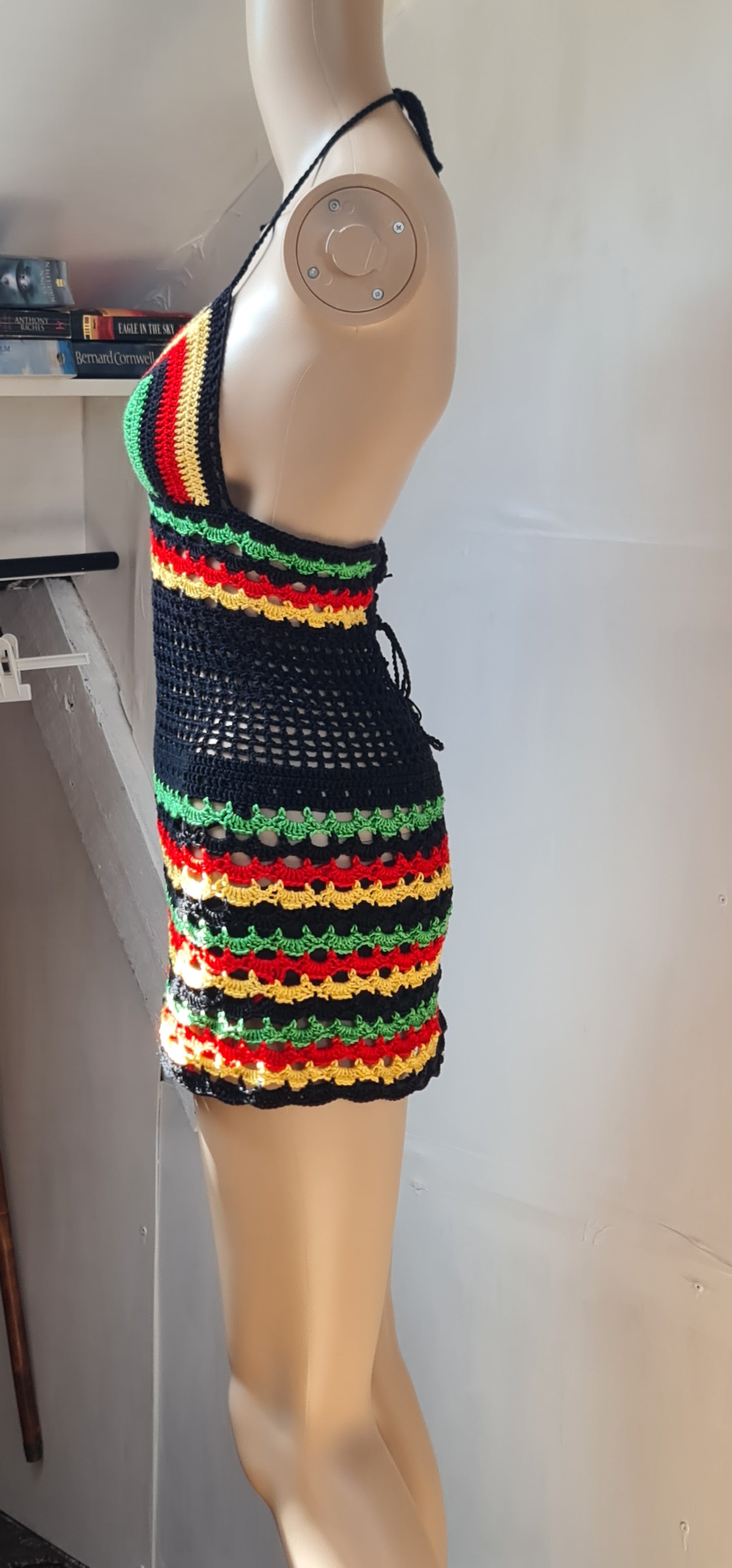 Handmade Crochet Unique Festival Halter Top Bralette and Dress - Festigal