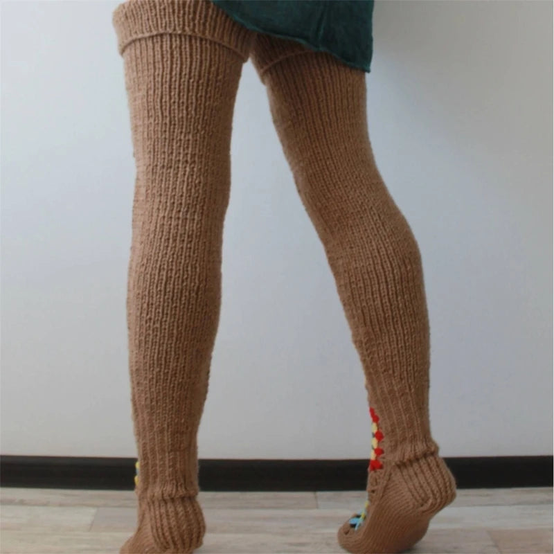 Granny Square Thigh High Socks - Festigal
