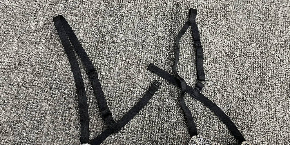 Rhinestone Flower Bralet