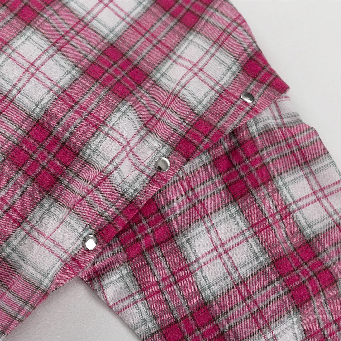 Pink & White Plaid Shirt - Festigal