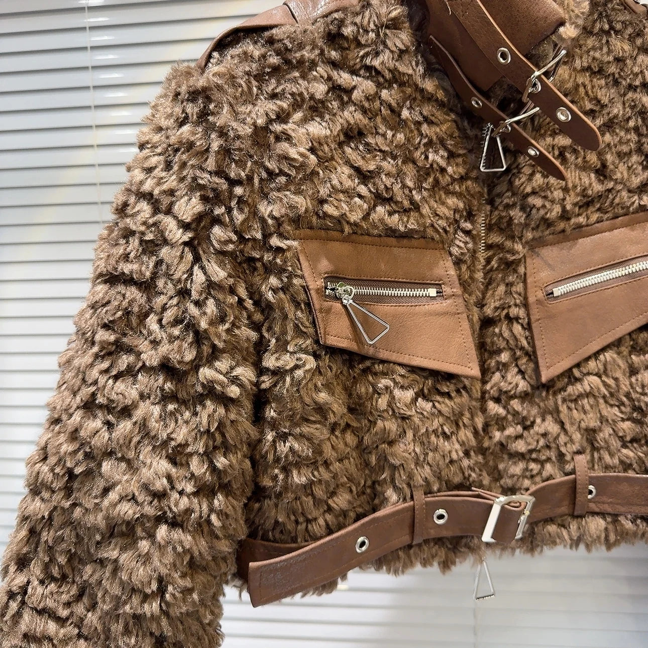 Faux Lambswool Cropped Jacket - Festigal