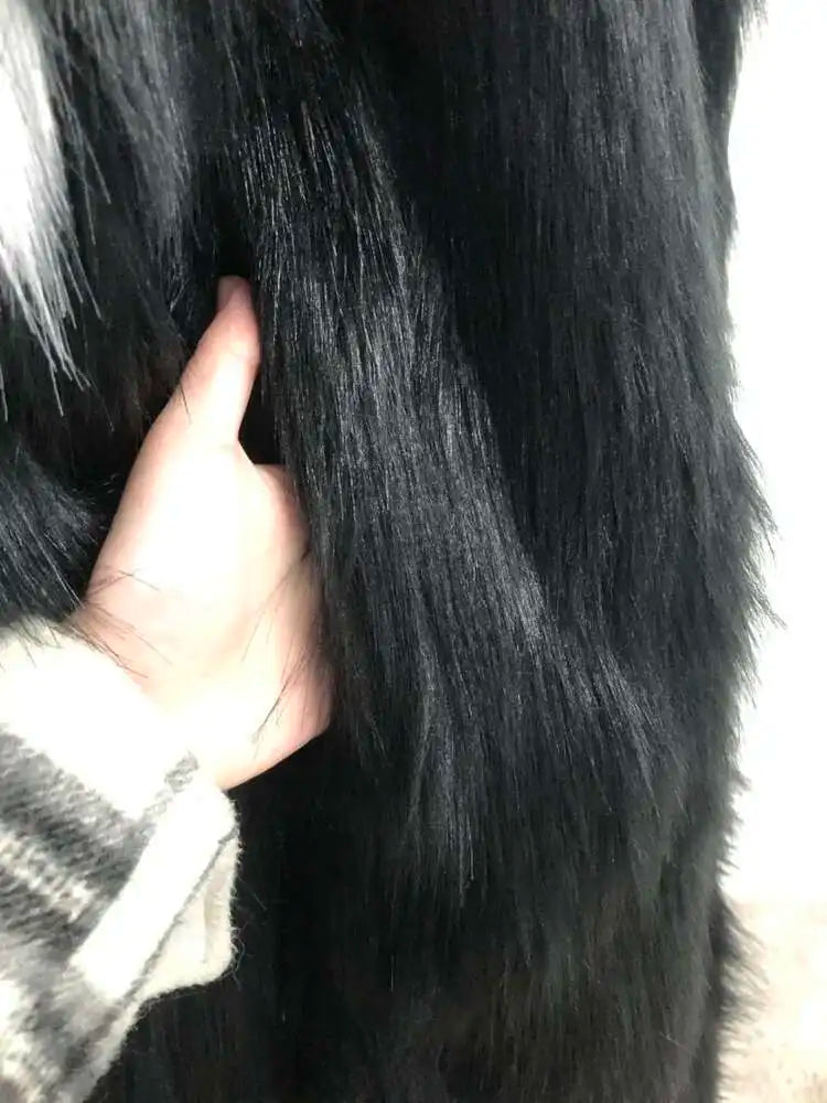 Men's Faux Fur Skull & Crossbones Jacket