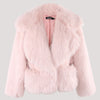 Faux Fur Oversized Collar Coat - Festigal