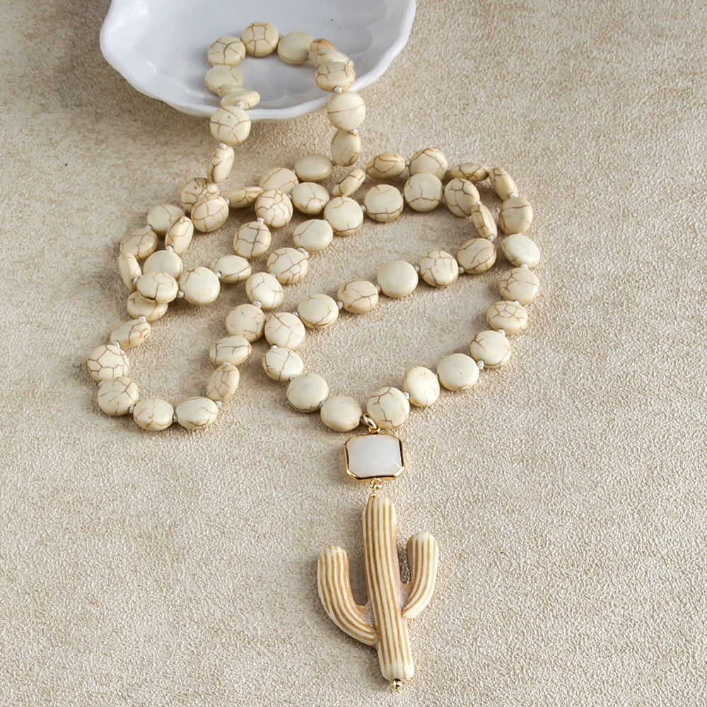 Beaded Cactus Necklace