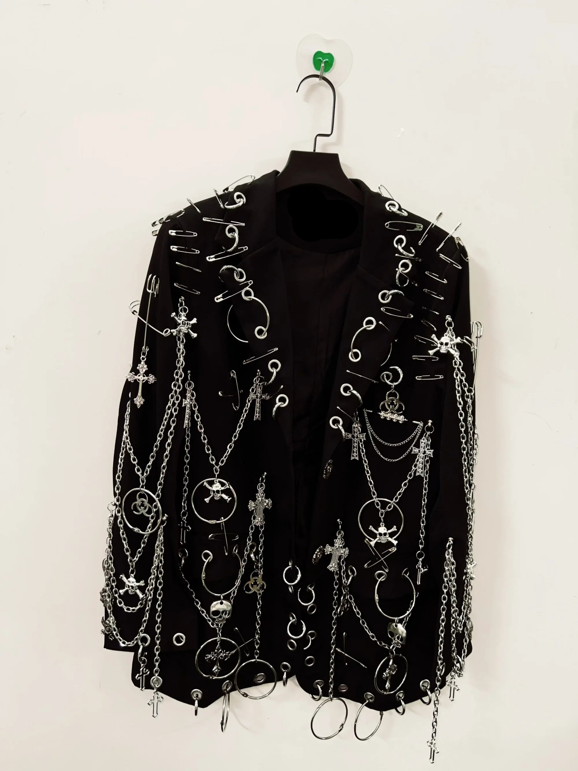 Embellished Metal Punk Blazer