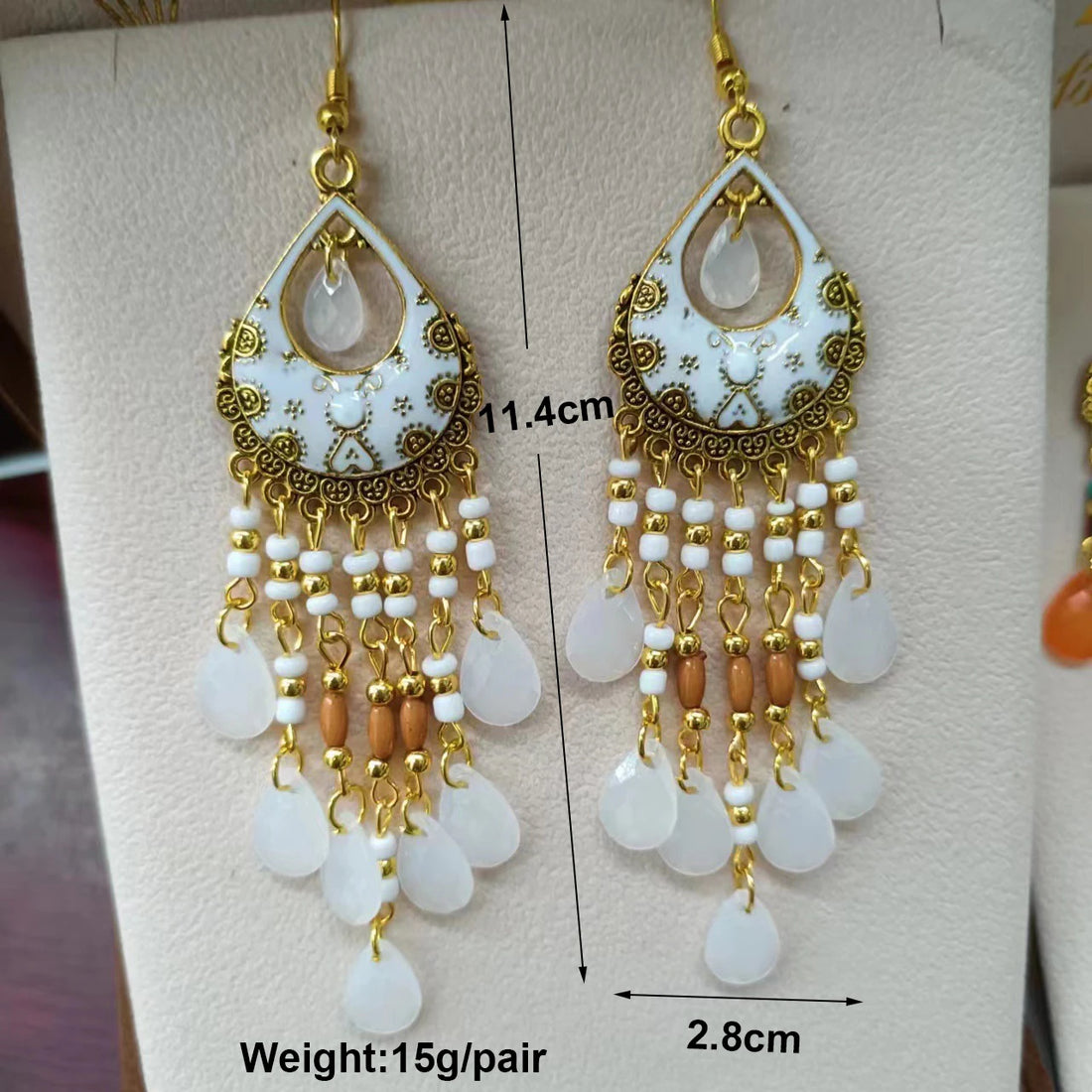 Bohemian Beaded Tassel Earrings - Festigal