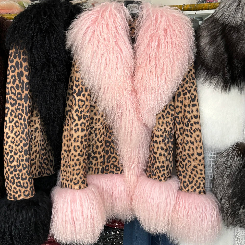 Suede Mongolian Fur Jacket