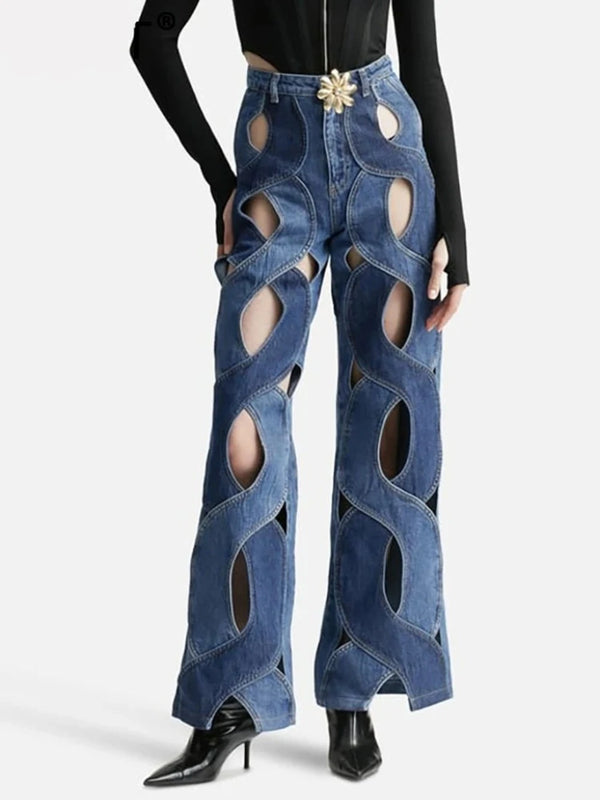 Black and White Striped Flares - Festigal