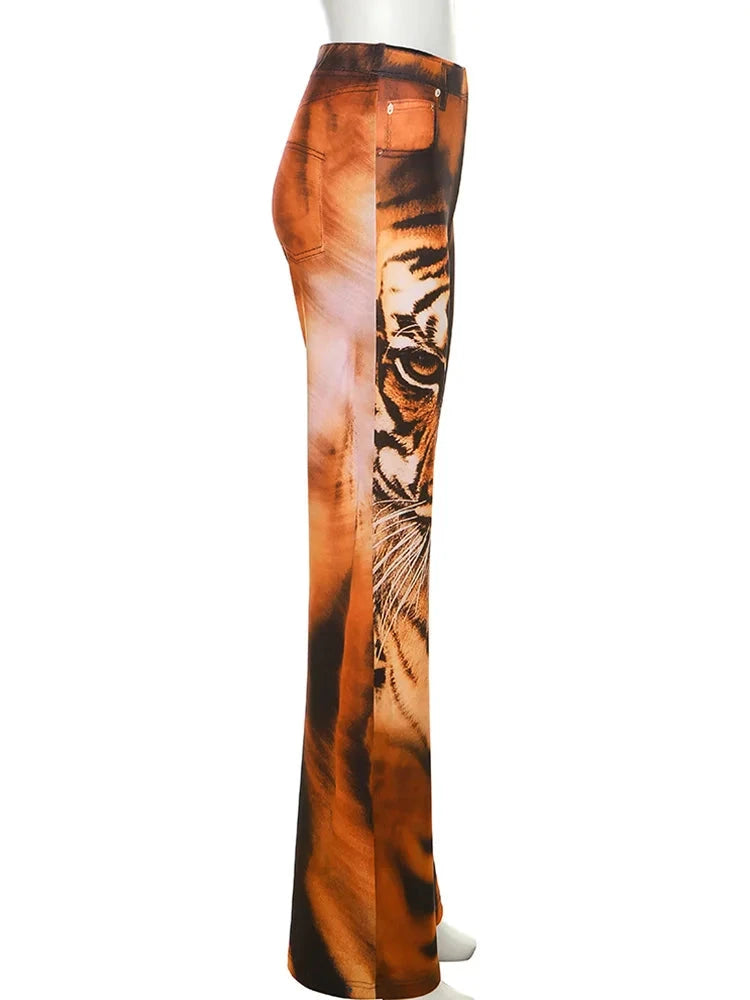 Tiger Face Flared Pants - Festigal