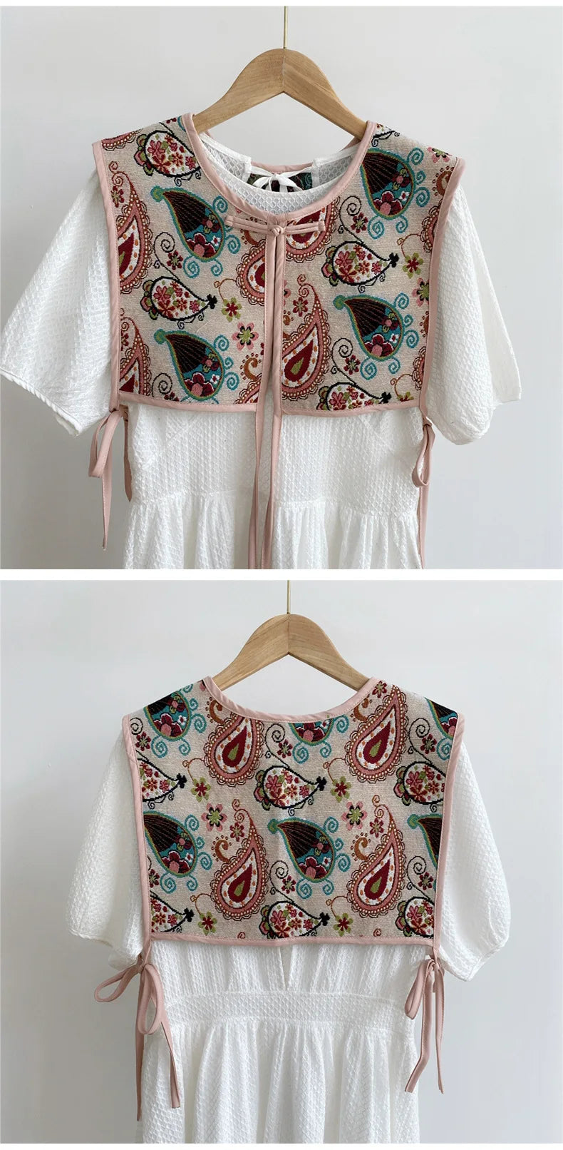 Embroidered Cropped Waistcoat - Boho Festival Layer