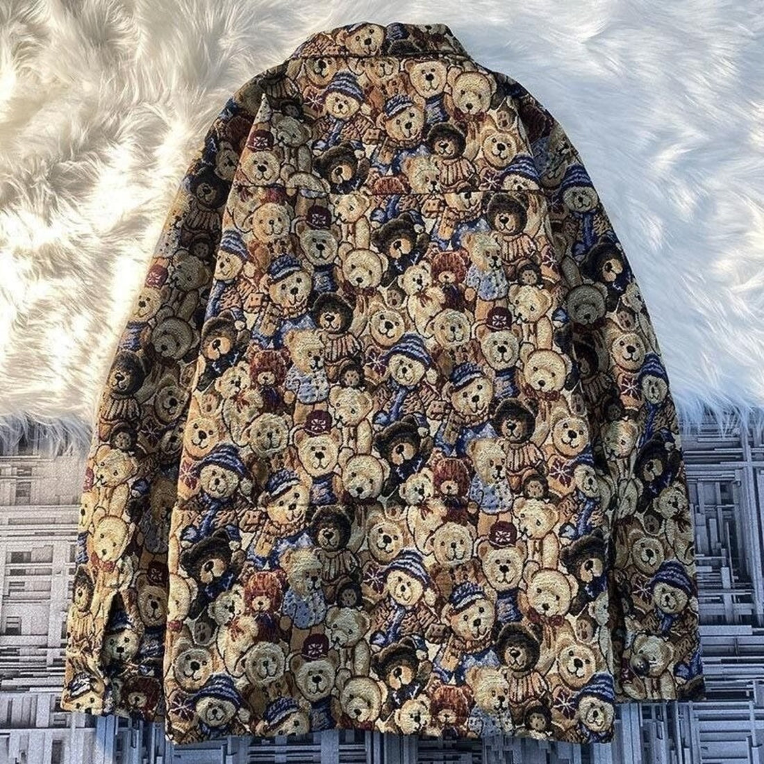 Vintage Style Teddy Bear Shirt Jacket - Festigal