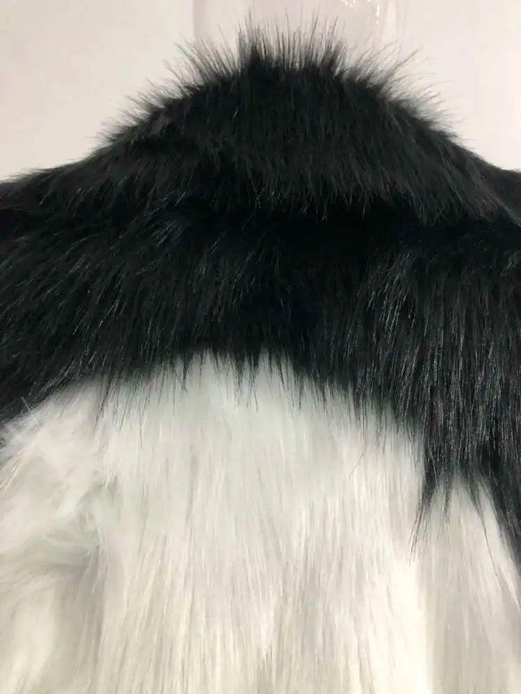 Men's Faux Fur Skull & Crossbones Jacket