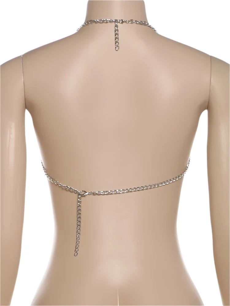 Chain Halter Neck Top - Festigal
