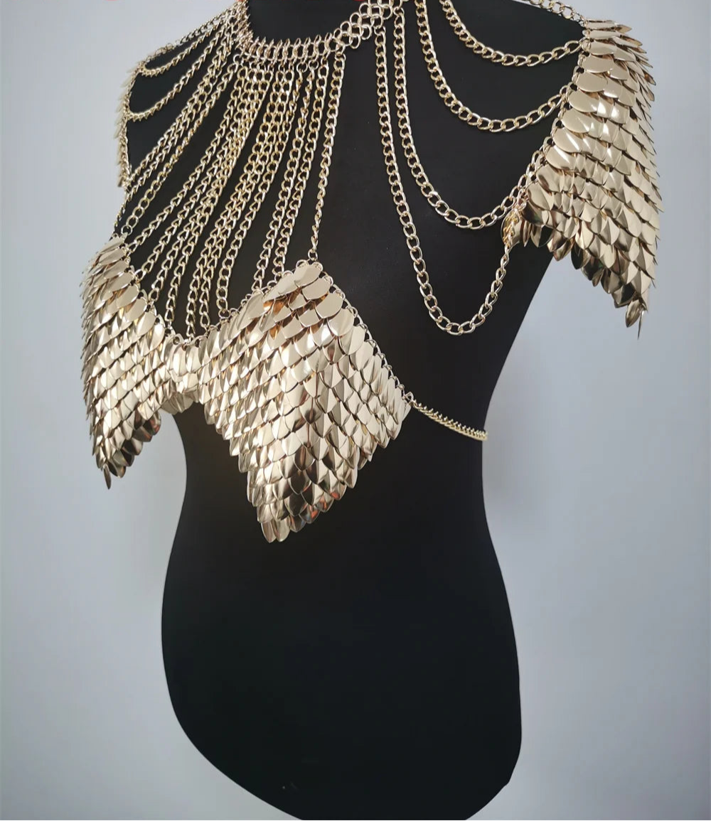 Mermaid Scale Chain Bra - Festigal