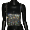 Shiny Metal Effect Rave Mesh Halter - Festigal