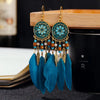 Boho Long Feather Earrings - Festigal