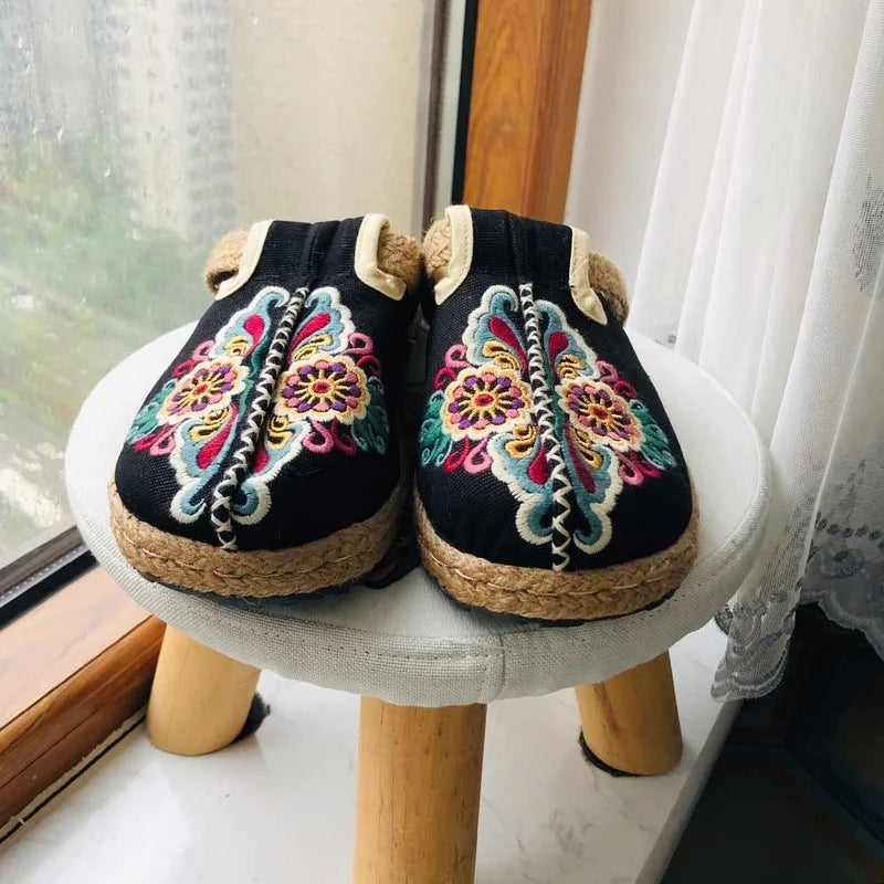Embroidered Skull Espadrilles - Festigal