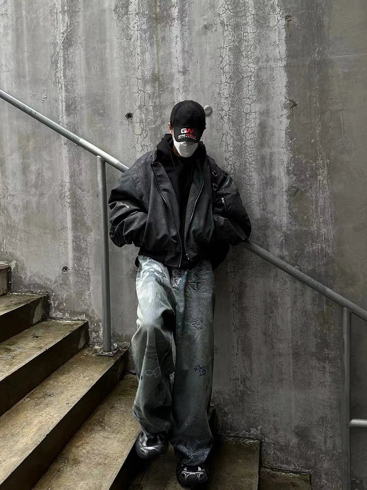 Men's Suede Hoodie Bomber Jacket - Festigal