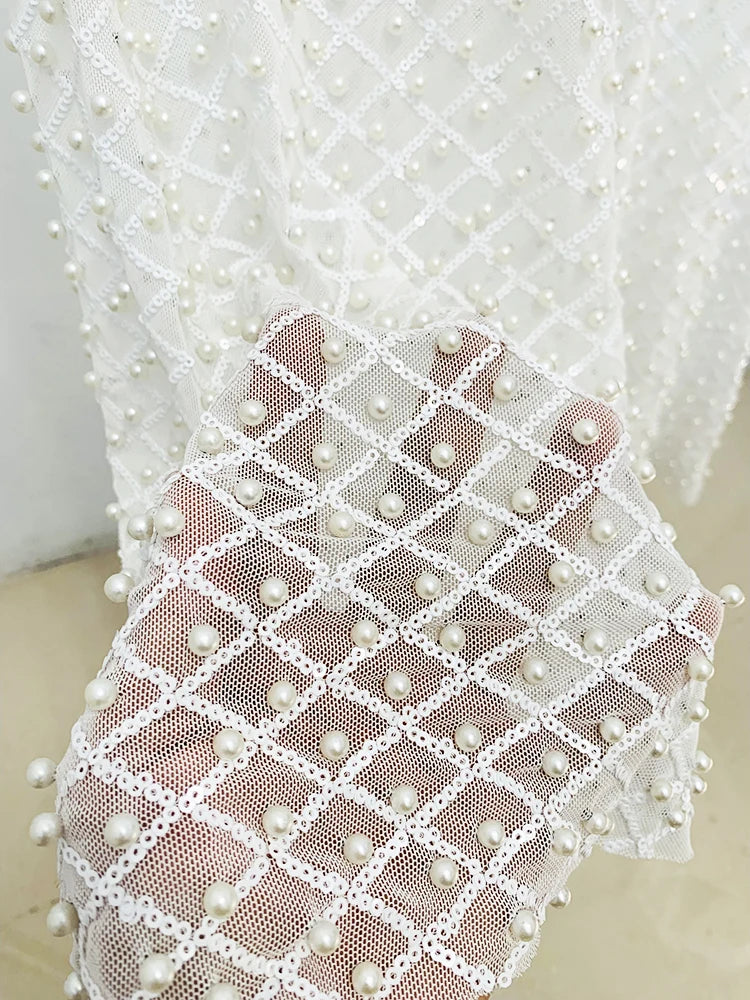 Gauze Beaded Sequin Flares - Festigal