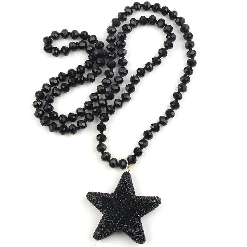 Crystal Star Beaded Necklace - Festigal