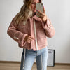 Pink Faux Sheepskin Jacket - Festigal