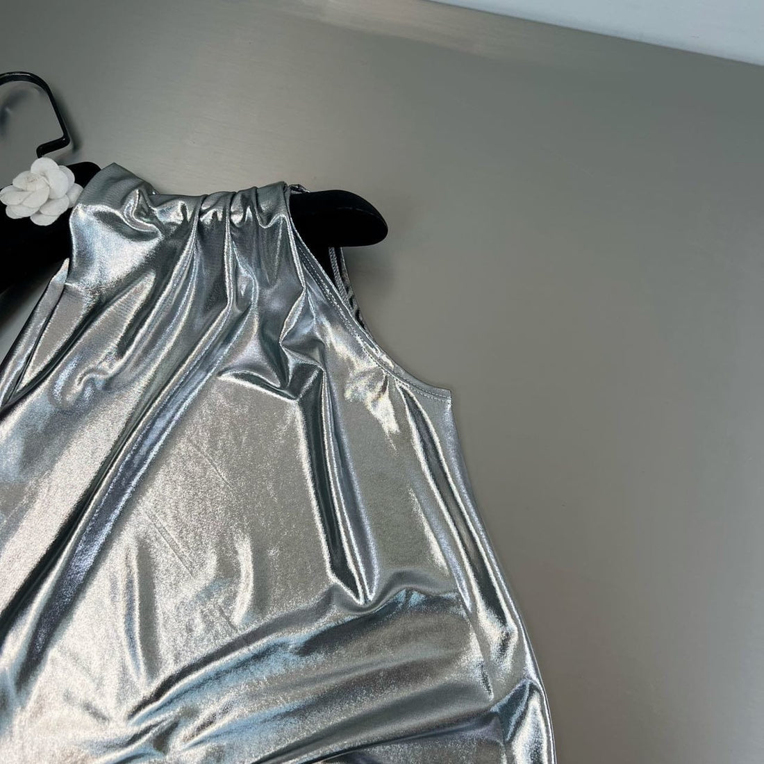 Holographic Silver One Shoulder Bodysuit - Festigal