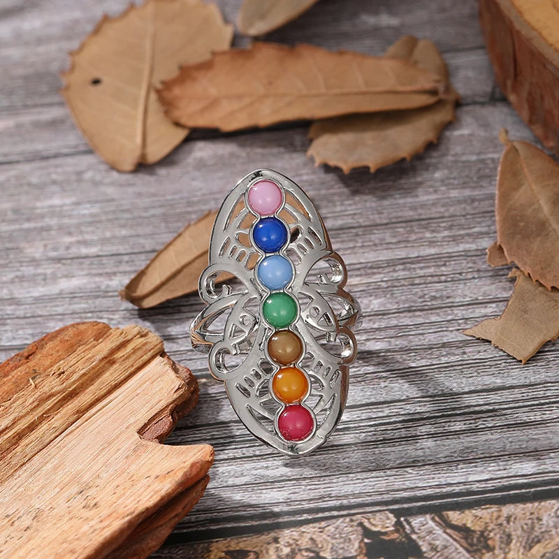 7 Chakra Stones Reiki Ring - Festigal