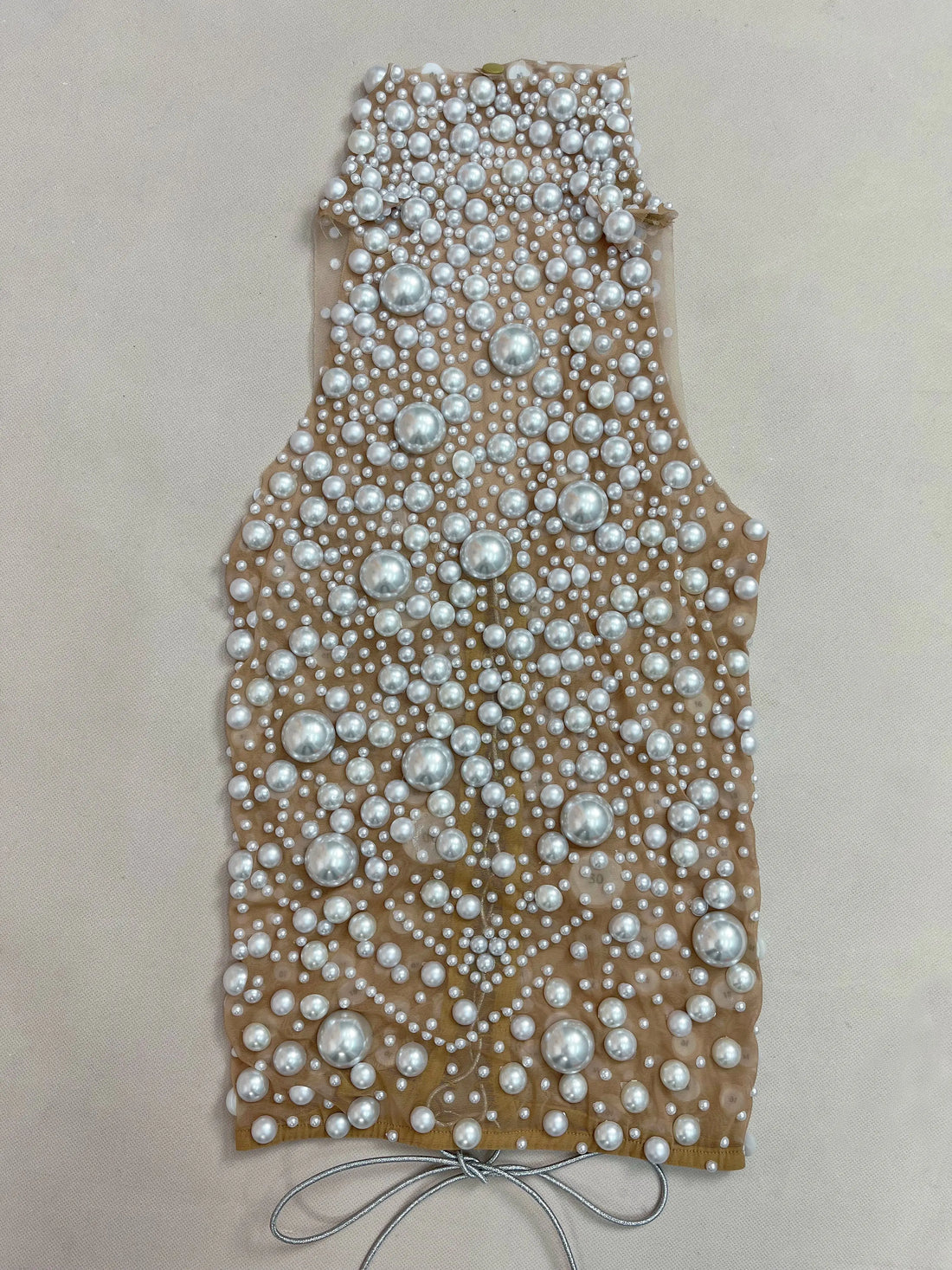 Pearl Mesh Halterneck Top