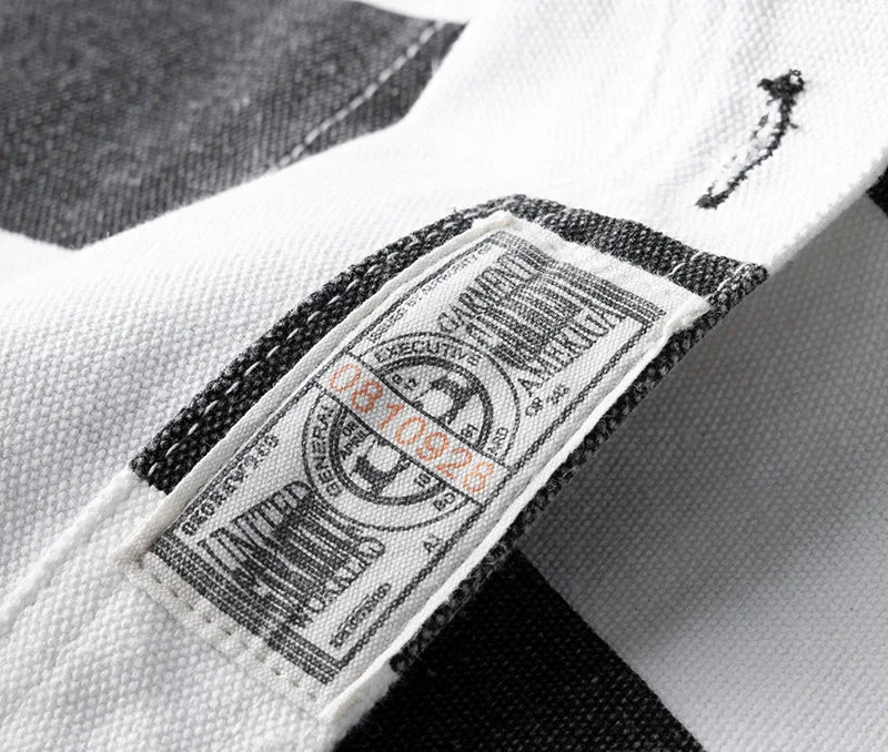 Monochrome Striped Canvas Jacket