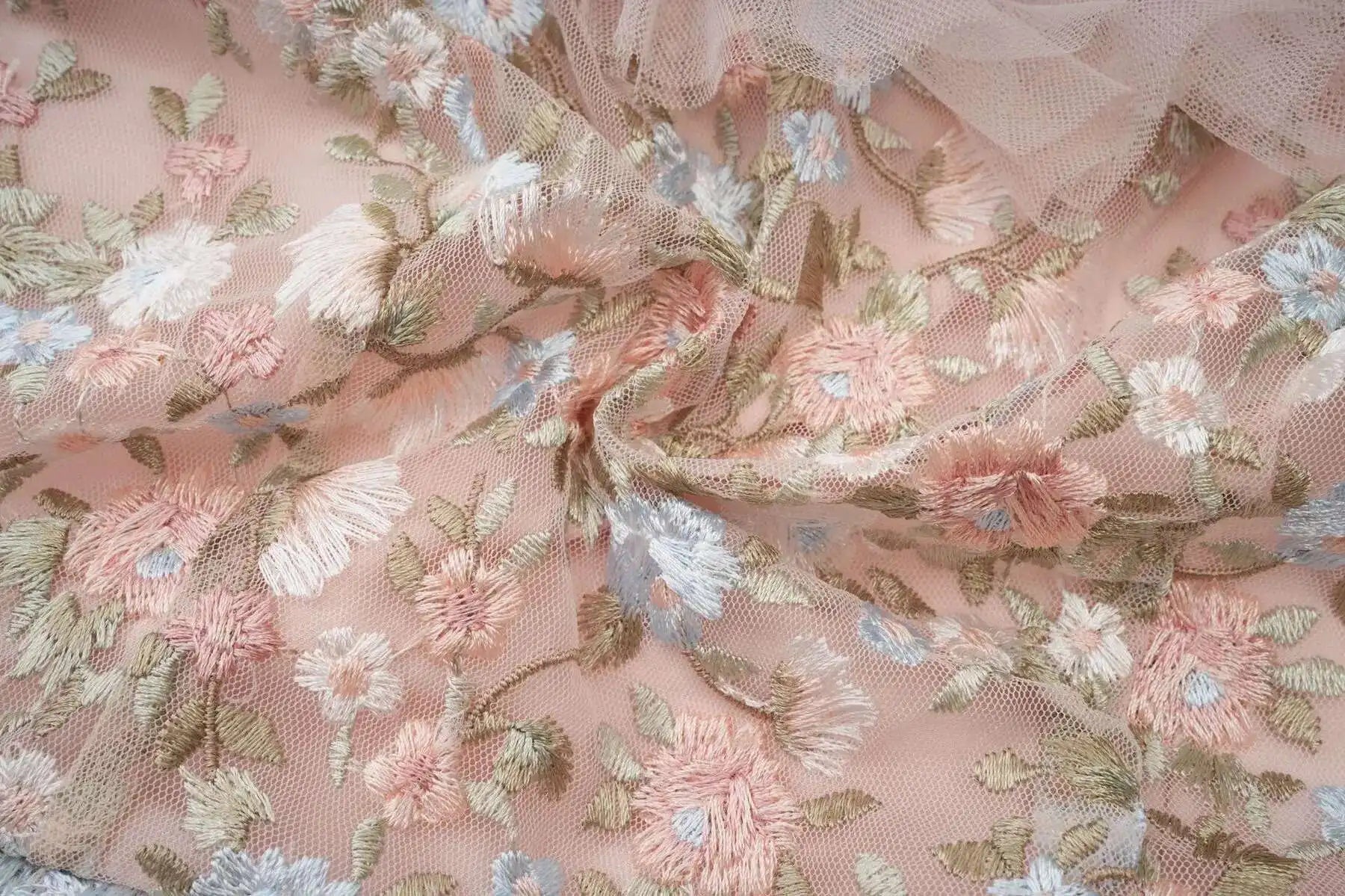 Floral Ruffled Embroidered Maxi Dress