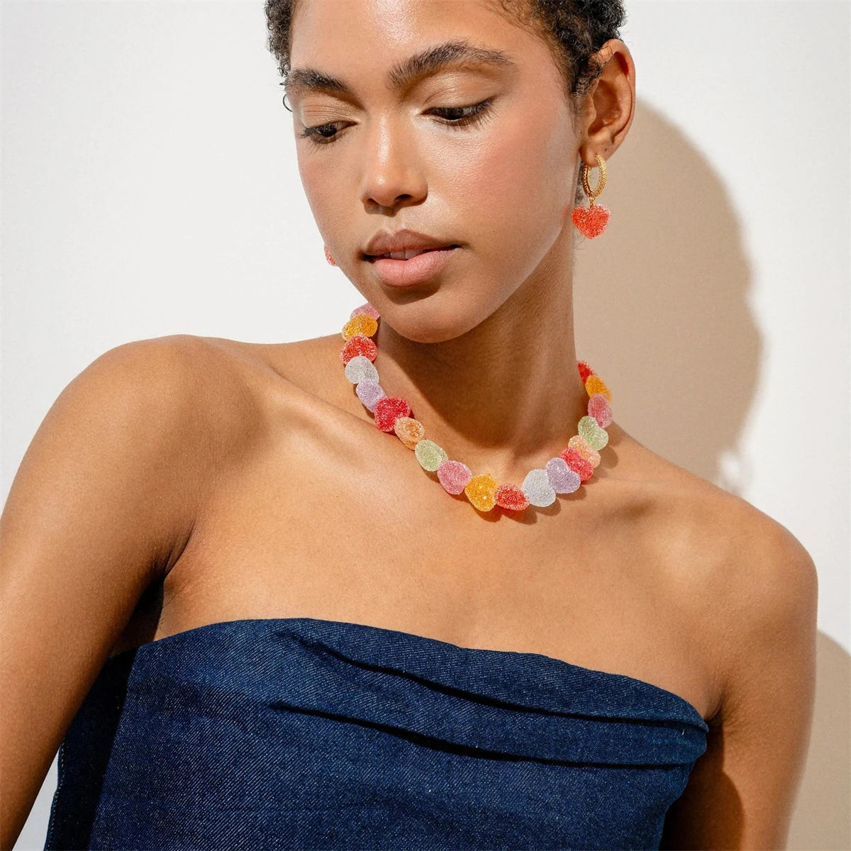 Fruit Pastille Candy Heart Necklace - Festigal