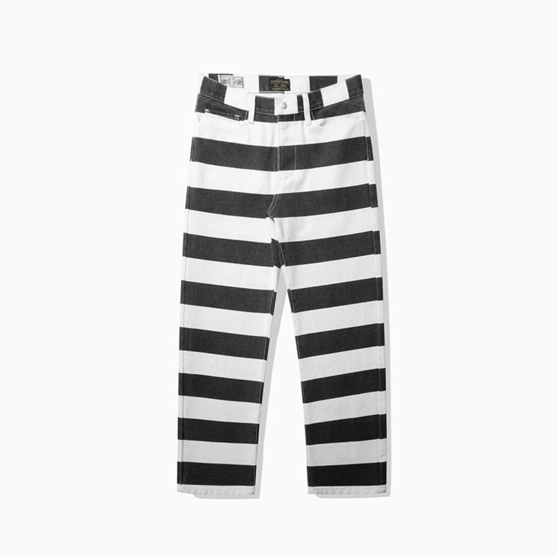 Monochrome Striped Canvas Trousers - Festigal