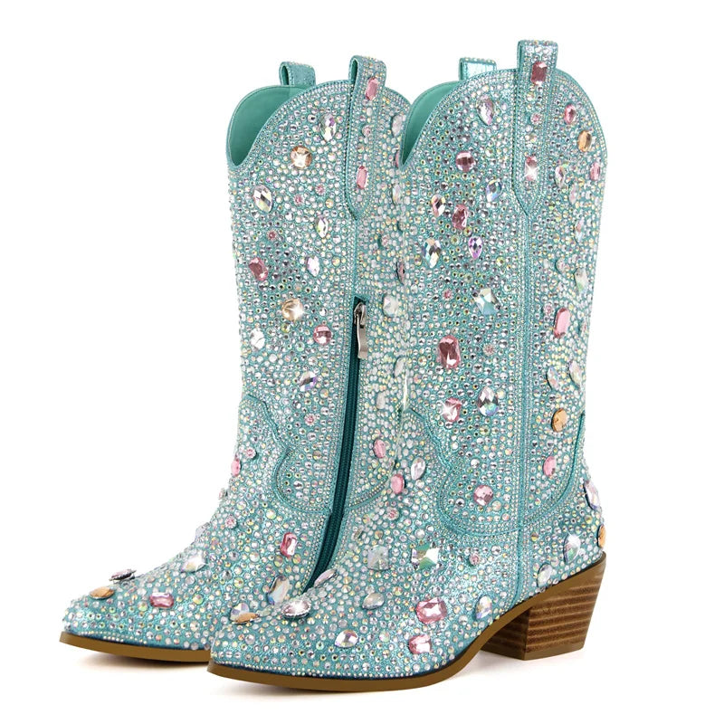 Crystal Embellished Cowgirl Boots
