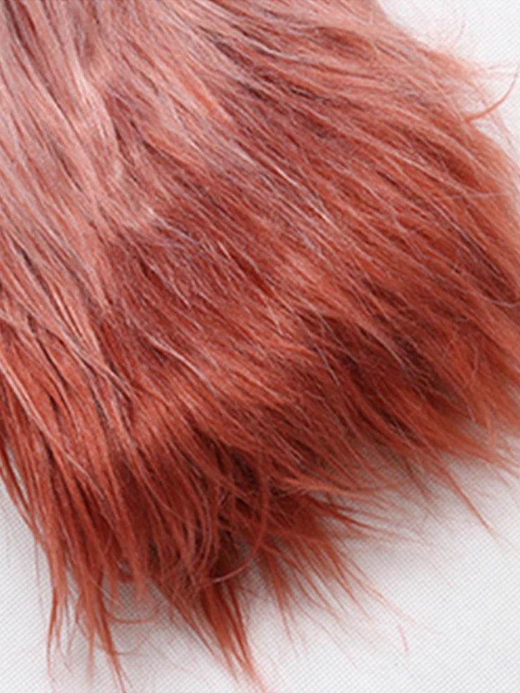 Ombre Faux Mongolian Fur Coat - Festigal