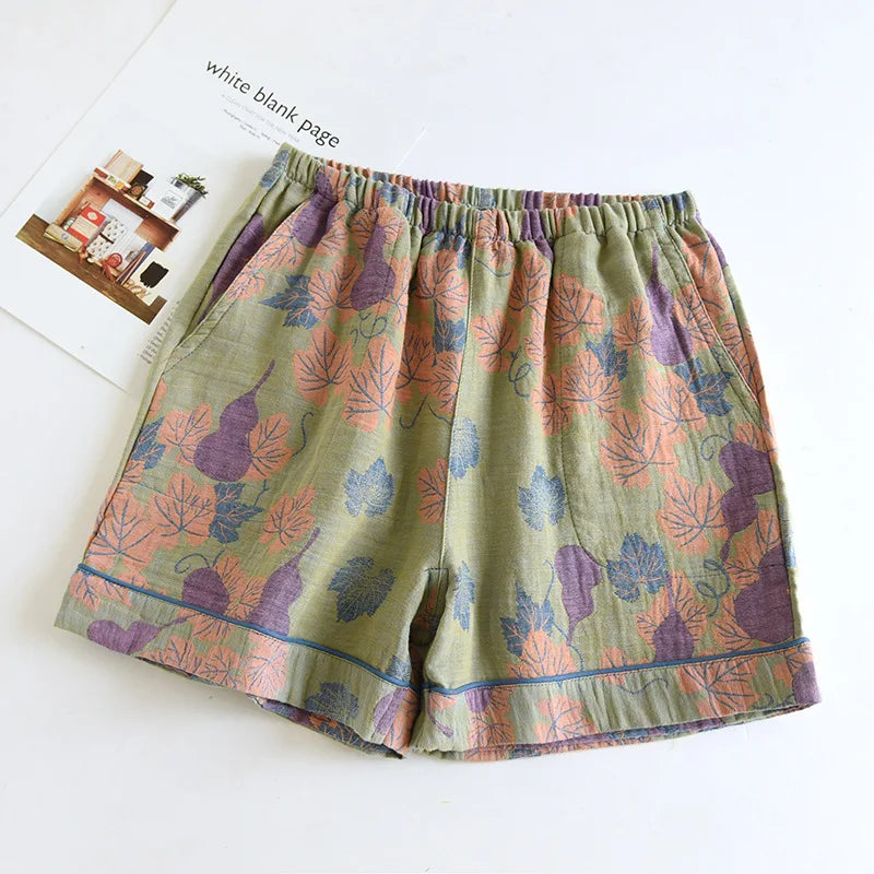 Vintage Style Cotton Woven Shorts - Festigal