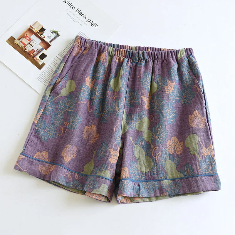 Vintage Style Cotton Woven Shorts - Festigal