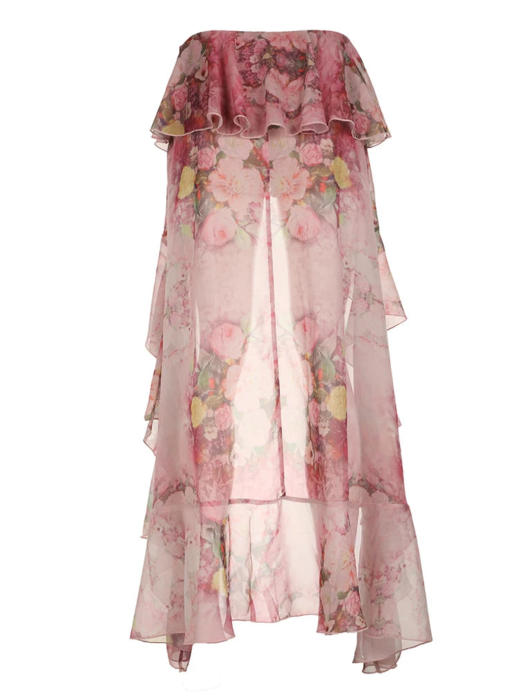 Floral Asymmetrical Shorts - Festigal