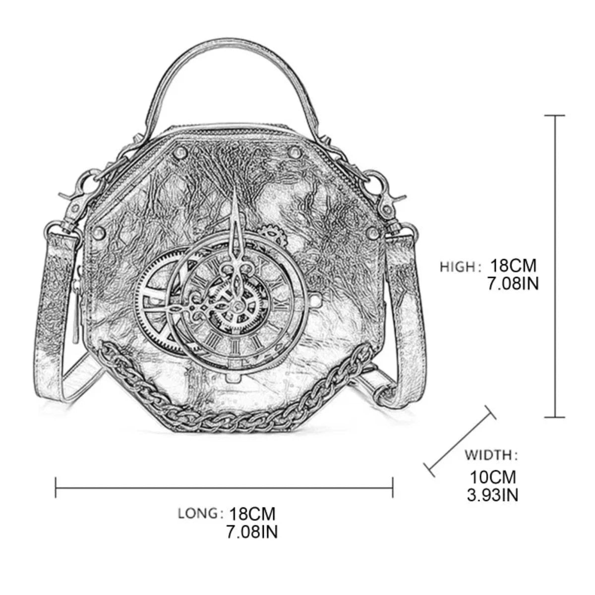 Steampunk Faux Leather Messenger Bag - Festigal