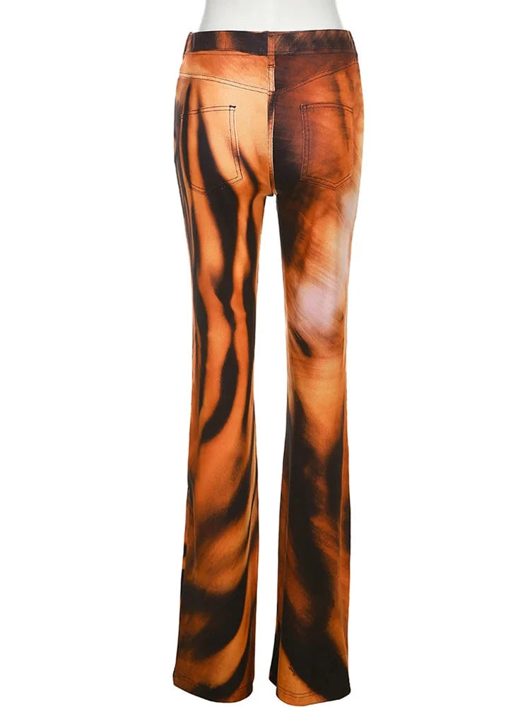 Tiger Face Flared Pants - Festigal
