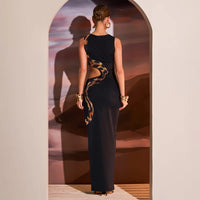 Snake Cut Out Maxi Dress