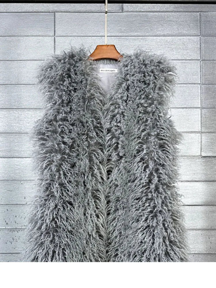 Faux Mongolian Fur Gilet - Festigal