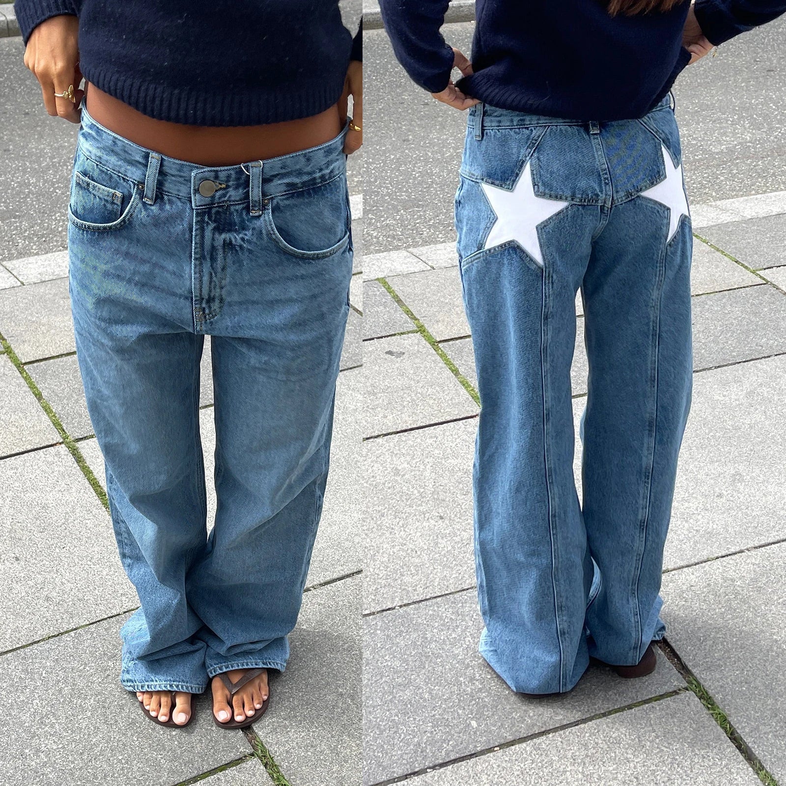 Denim Star Straight Leg Jeans - Festigal