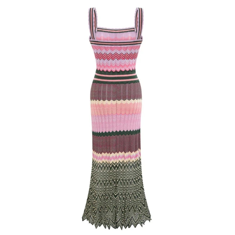 Aztec Knitted Maxi Dress - Festigal