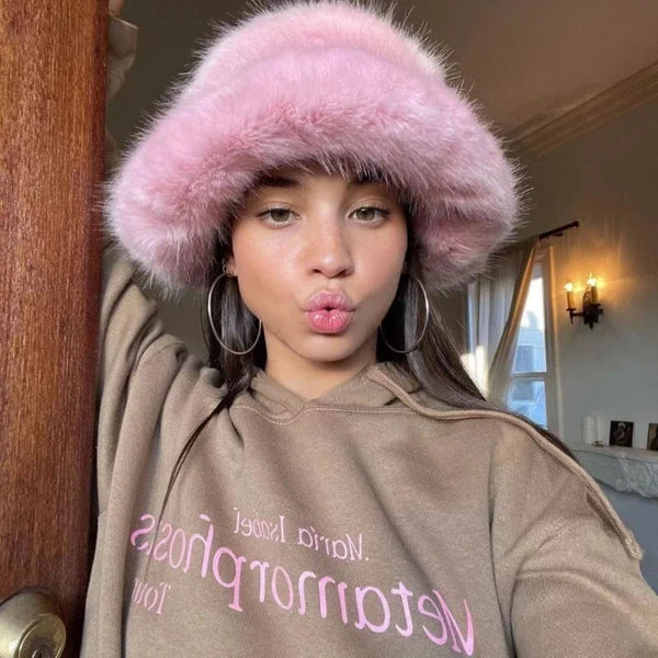 Faux Fur Bucket Hats - Festigal